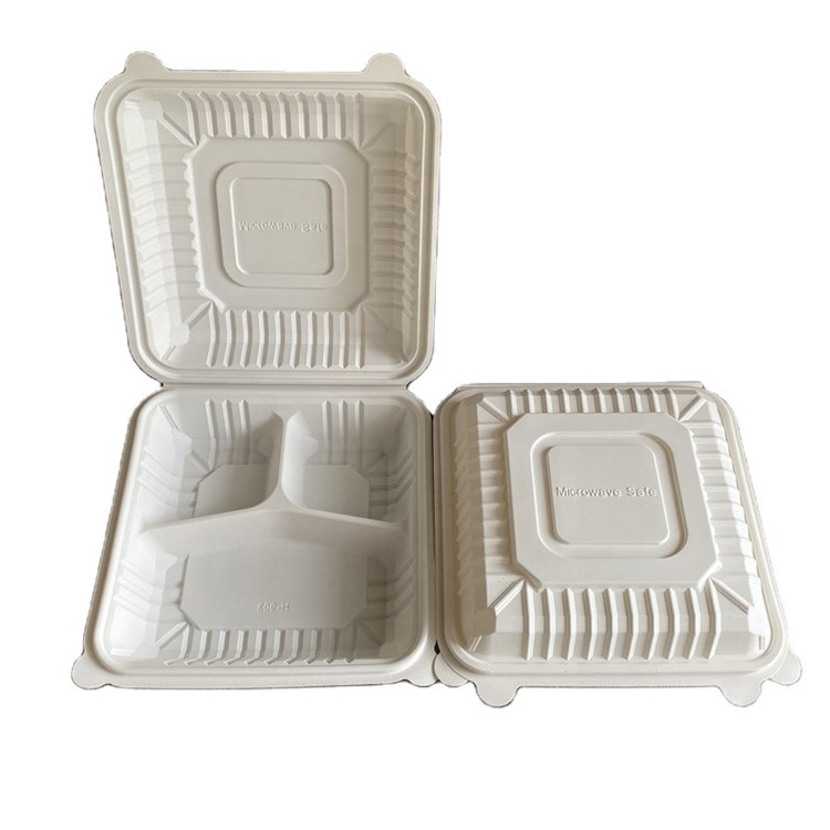 Eco Friendly Corn Starch Lunch Box Take Out Containers Biodegradable Food  Containers