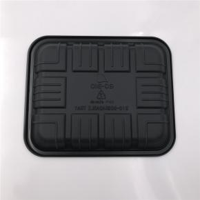 Cornstarch square tray with black color