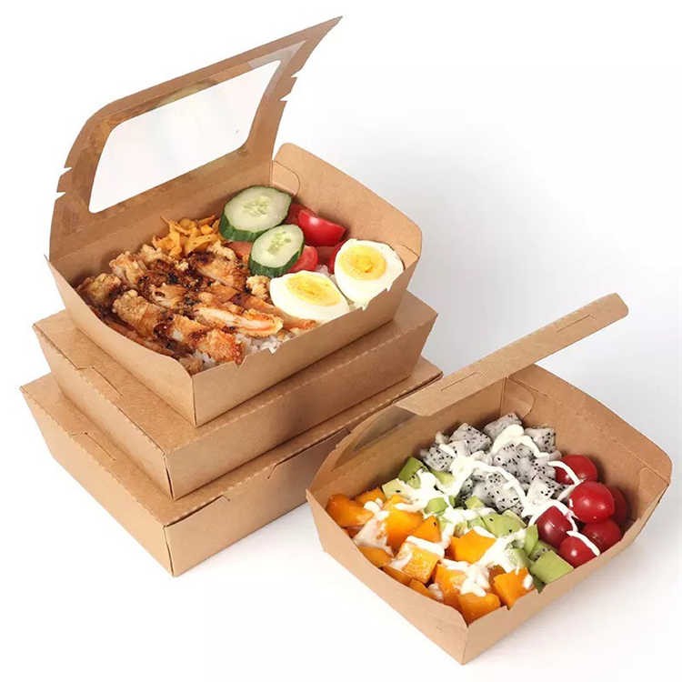 Hot Sale Price Food Grade Kraft Paper Disposable Food Container