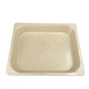 100% Biodegradable Takeaway Packaging Containers 2 Compartment CPET Coating Tray Disposable Food Tray