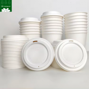 bagasse hot coffee cups with lid bagasse paper cup lid